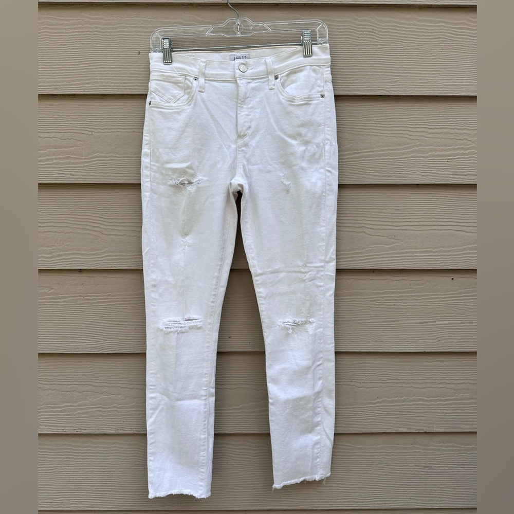 Agolde Jeans Womens  White Sophie Crop Skinny High Rise Stretch Mom Sz 27 (B16)